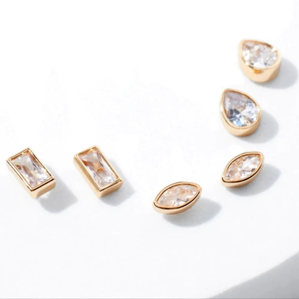 Host Pick! WHBM 3 Pairs Stud Earrings NEW - Picture 4 of 10